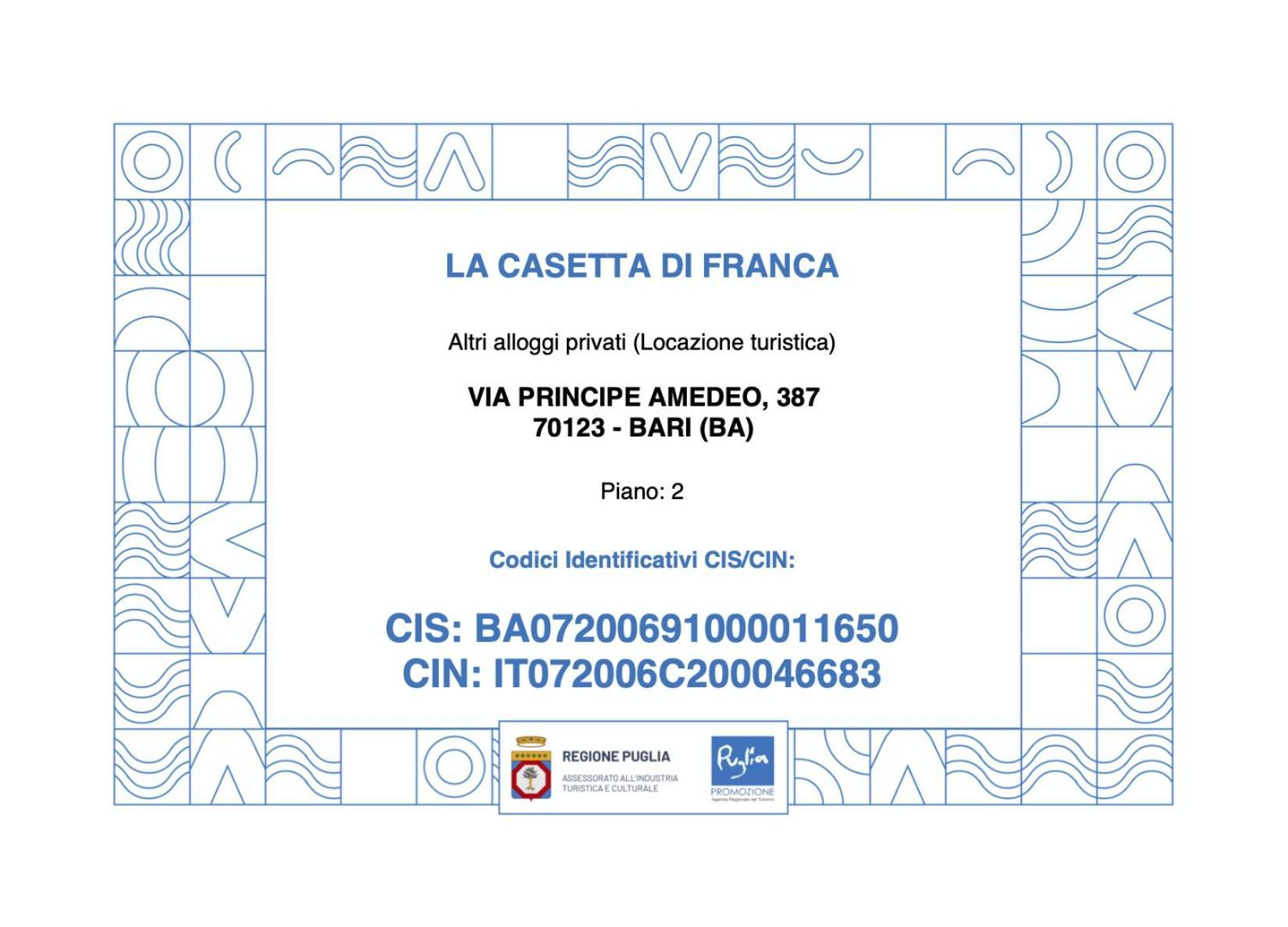 La Casetta Di Franca Bari Eksteriør bilde